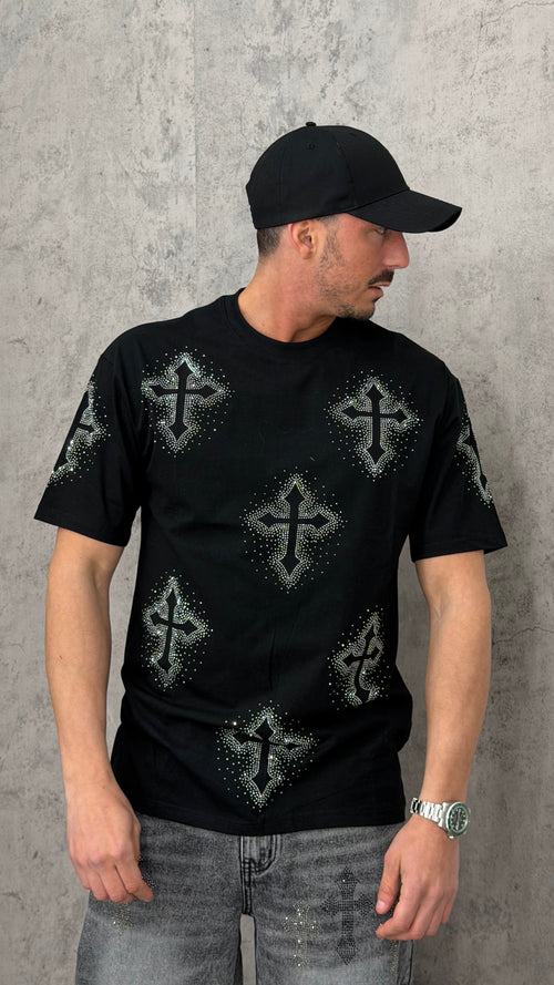 T-shirt Full Cross Crystal