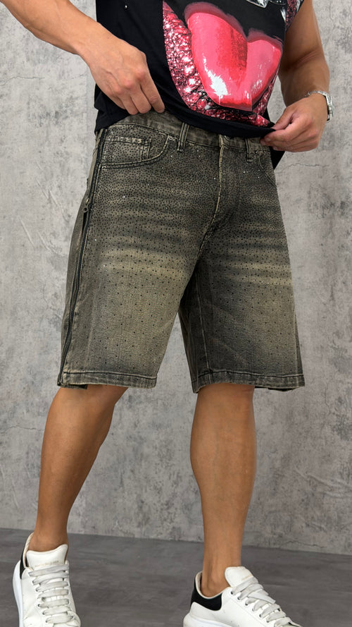 Pantaloncino Jeans Black Shine