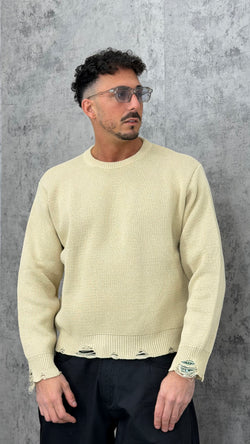 Maglione Ripped Crewneck