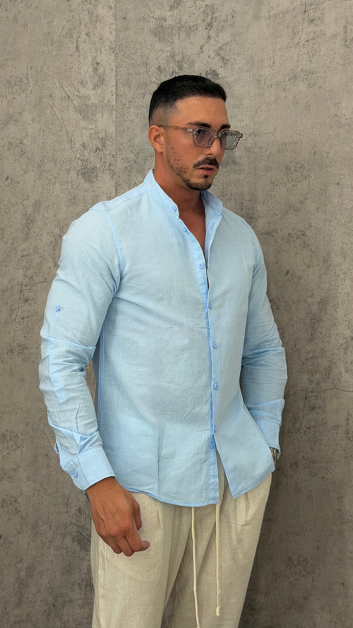 Camicia Slim Fit Lino Coreana