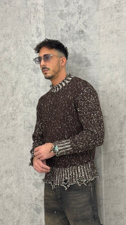 Maglione Girocollo Destroyed