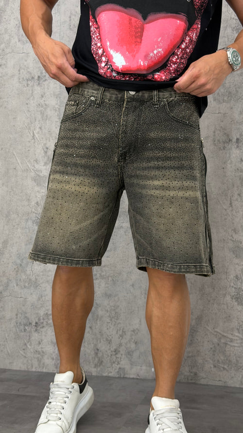 Pantaloncino Jeans Black Shine