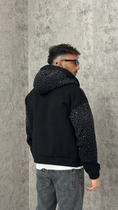 Felpa Glitter Hood Zip