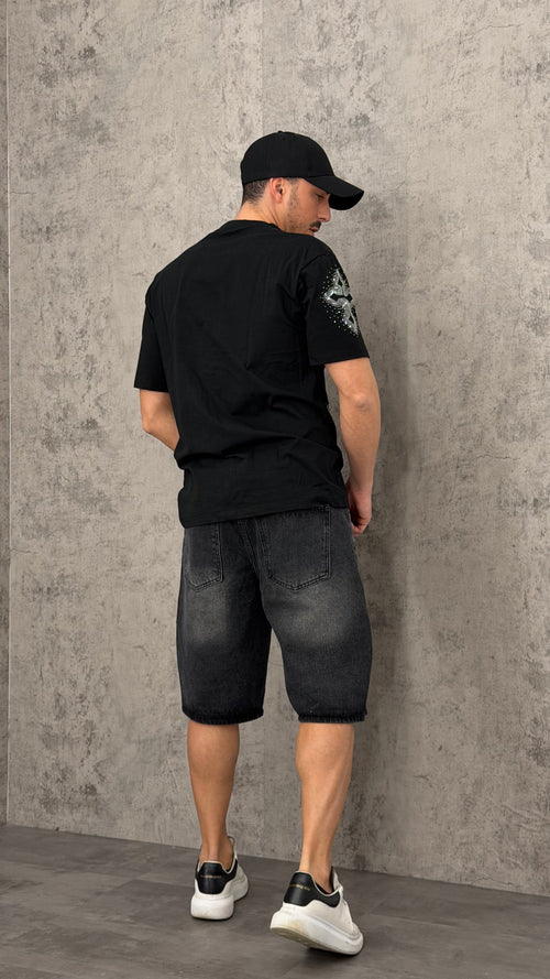 Pantaloncino Black Cross Sparkle