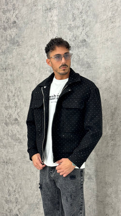 Giacca Crop Sparkle Zip