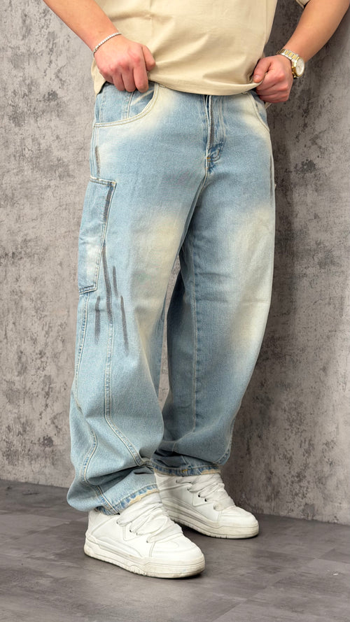 Jeans Balloon Fade Side Pocket