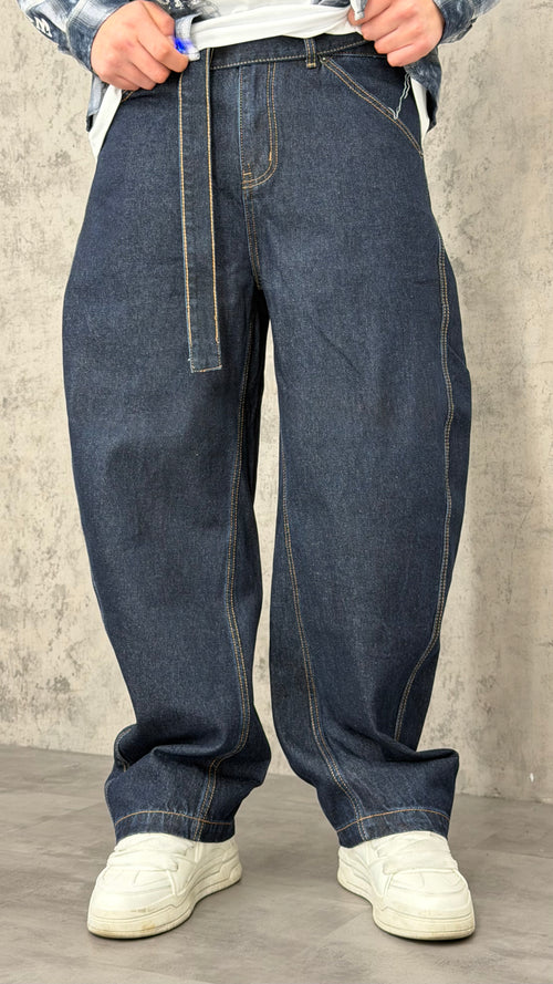 Jeans Balloon Belt Down