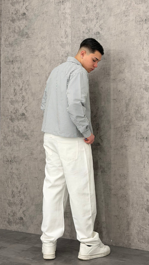 Camicia Crop Lined Pocket