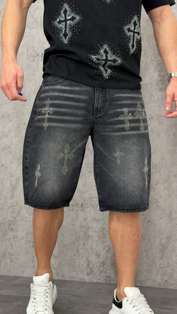 Pantaloncino Black Cross Sparkle