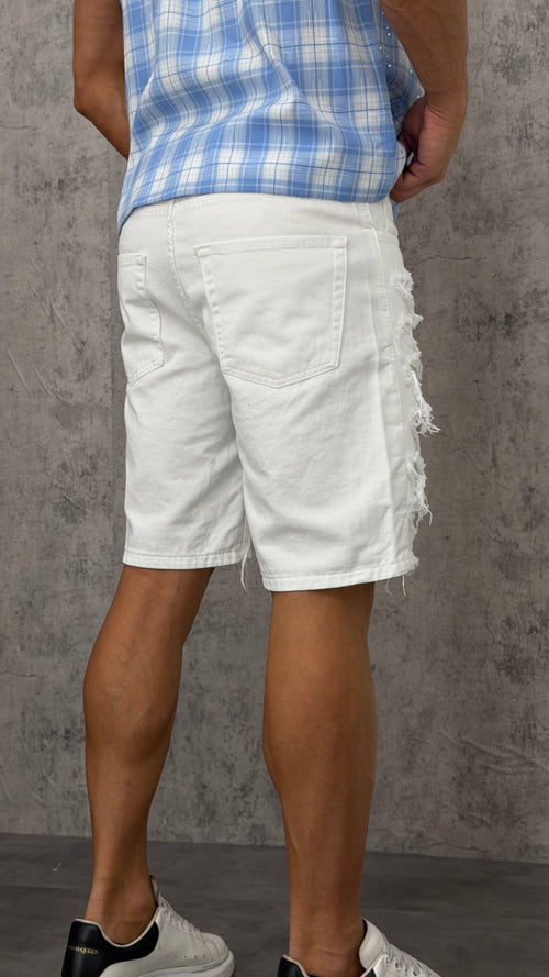 Pantaloncino Jeans Destroyed B&W