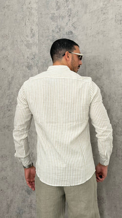 Camicia Lino Narrow Lines Slim Fit