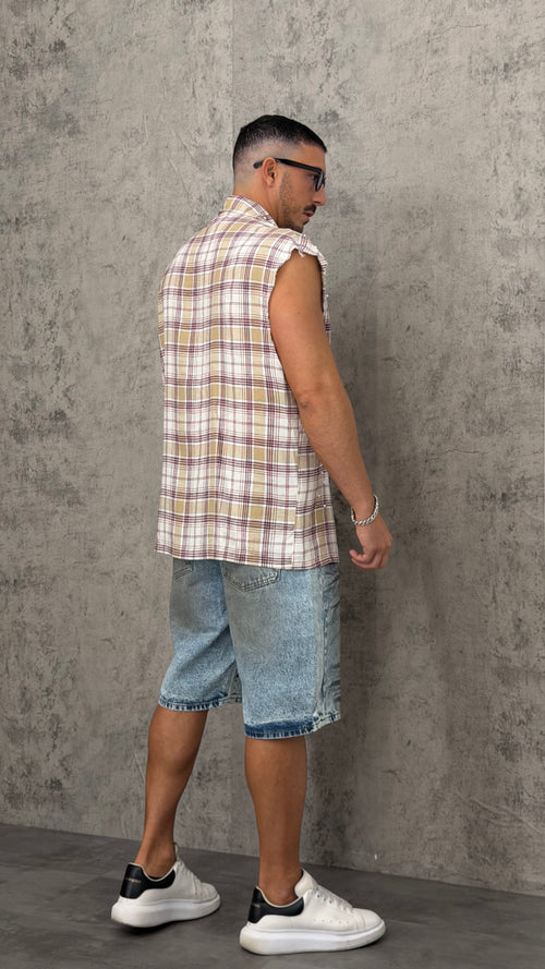 Camicia Smanicata Crystal Squared