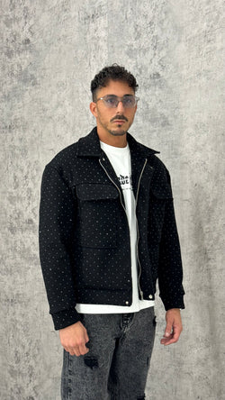 Giacca Crop Sparkle Zip