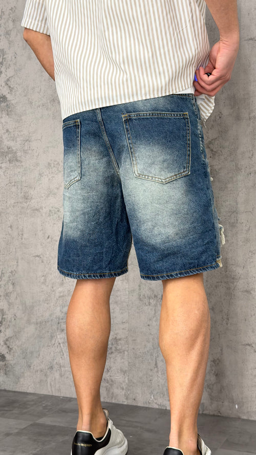 Pantaloncino Jeans Dual Tone Tear