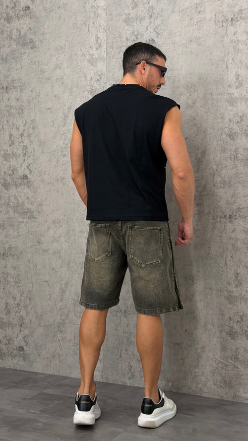 Pantaloncino Jeans Black Shine