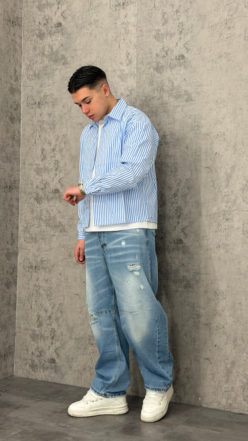 Jeans Balloon Light Washed Ripped