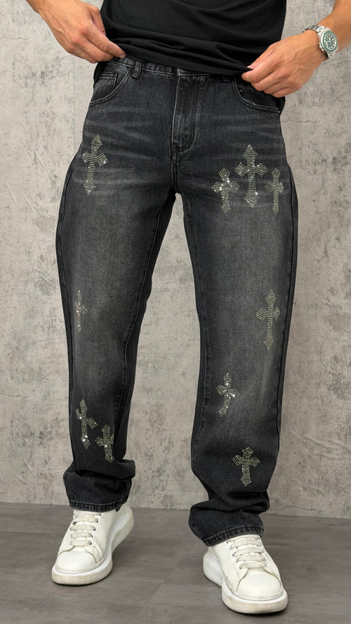 Jeans Baggy Shine Cross