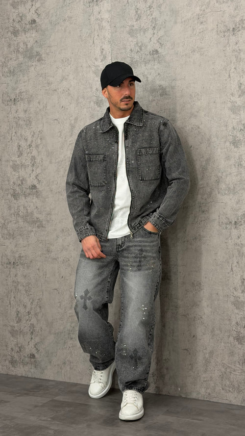 Giacca Denim Grey Sparkle