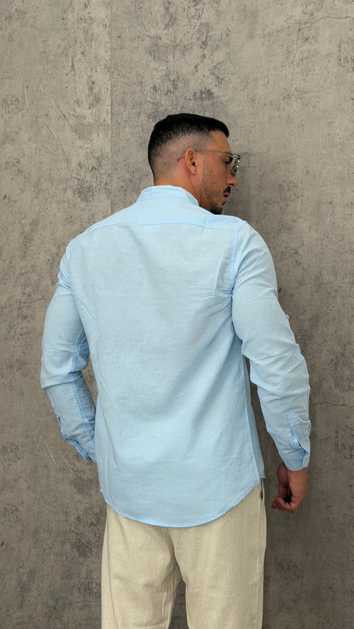 Camicia Slim Fit Lino Coreana