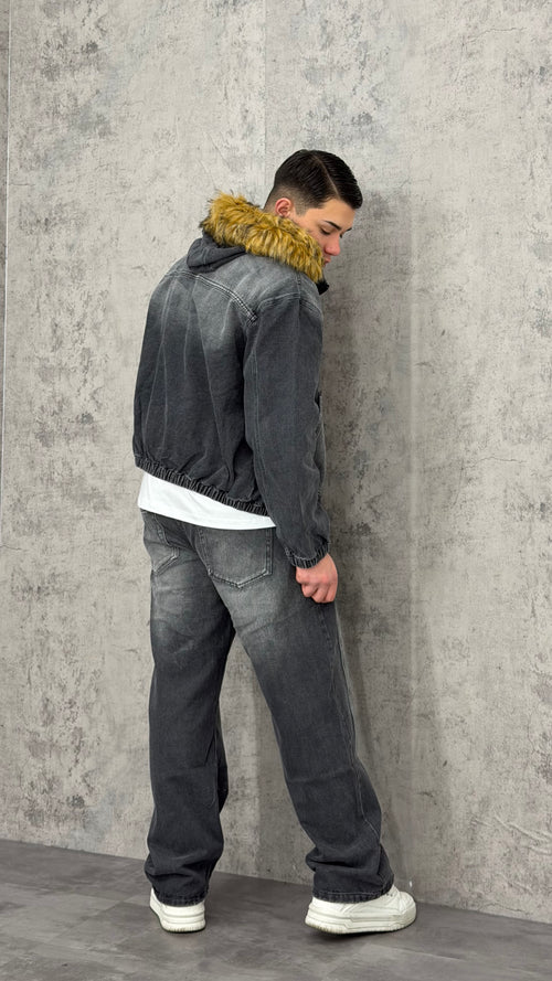 Coordinato Jeans Grey Faded Balloon