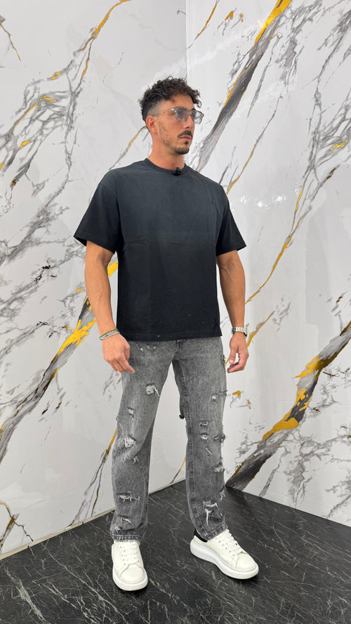 Jeans Grey Damage