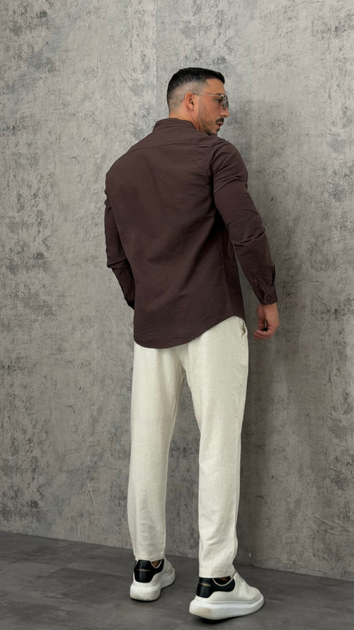 Camicia Slim Fit Lino Coreana