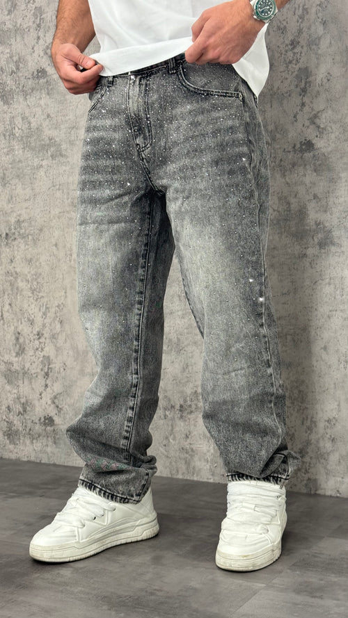 Jeans Baggy Shimmer Grey