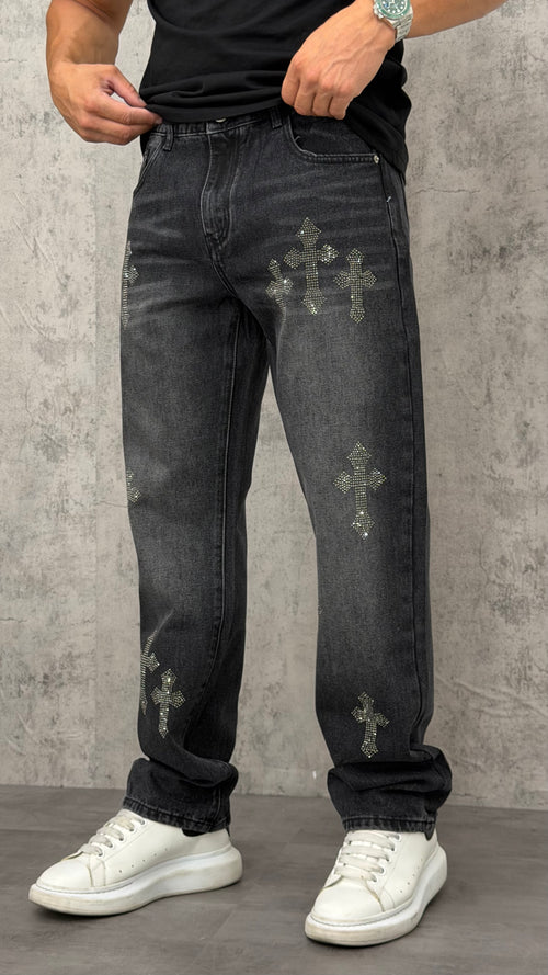 Jeans Baggy Shine Cross