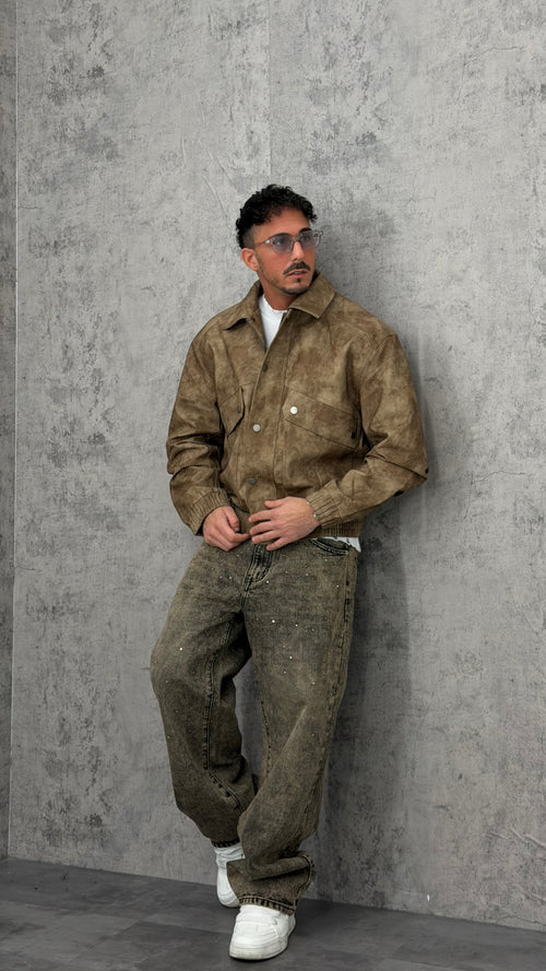 Giacca Street Oversized Leather Look