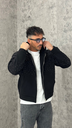 Felpa Glitter Hood Zip