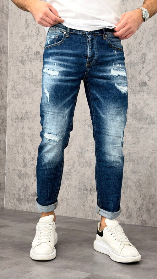 Jeans Slim Faded Rip