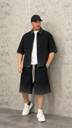 Coordinato Jeans Black Loose Fit
