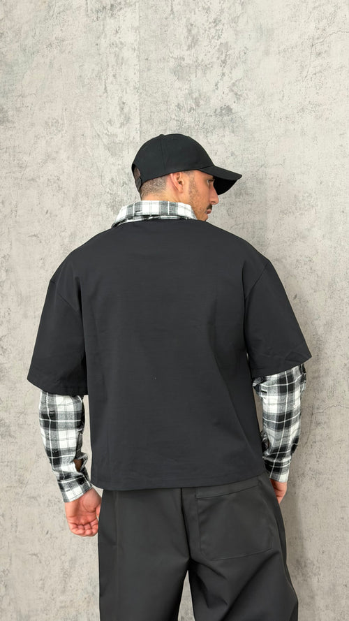 Maglia Long Sleeve Check Underlay