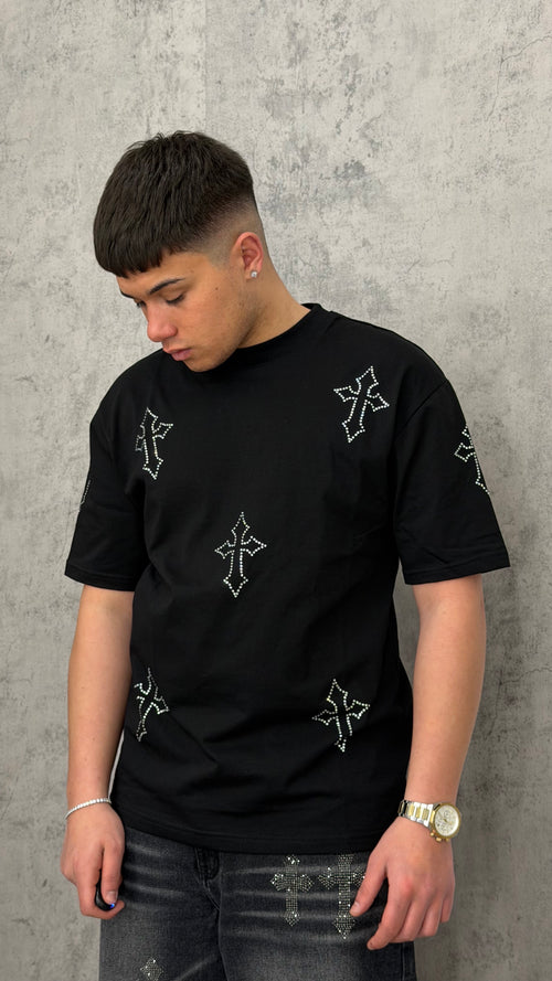 T-shirt Minimal Cross Sparkle