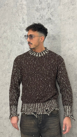 Maglione Girocollo Destroyed