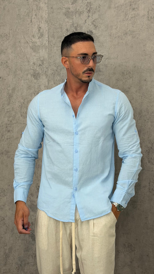 Camicia Slim Fit Lino Coreana