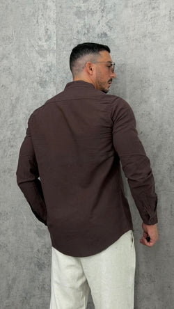 Camicia Slim Fit Lino Coreana