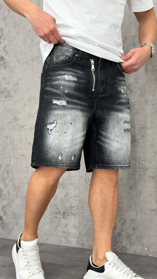 Pantaloncino Jeans Fade Zipped