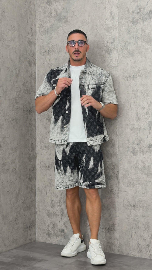 Coordinato Jeans Black Fade